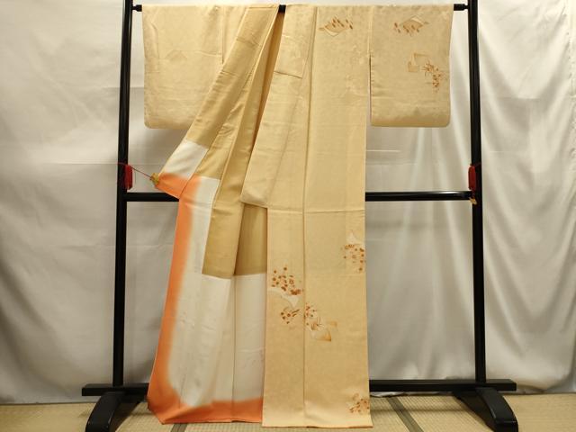 平和屋着物■訪問着 地紋起こし 松竹梅花冊子文 正絹 逸品 AABG1448sx
