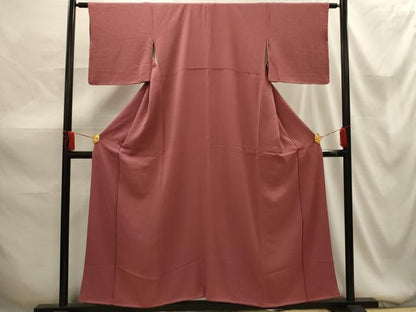 平和屋着物■上質な色無地 紋意匠 桃色 正絹 逸品 AABG1456sx