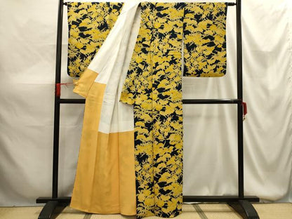 平和屋着物■上質な小紋 松花文 正絹 逸品 AABG1458sx