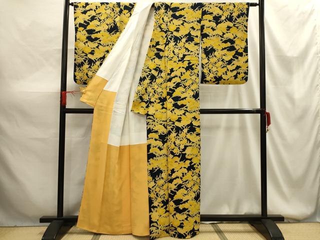平和屋着物■上質な小紋 松花文 正絹 逸品 AABG1458sx
