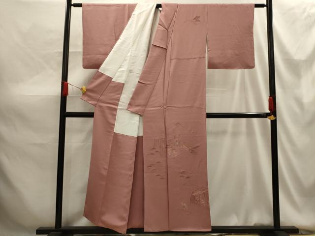平和屋着物■中国三大刺繍 スワトウ刺繍 汕頭刺繍 訪問着 人物風景文 正絹 逸品 AABG1459sx