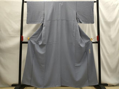 平和屋着物■本草木染作家 瑞寶 色無地 紋意匠 藤色 正絹 逸品 AABG1468sx