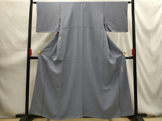 平和屋着物■本草木染作家 瑞寶 色無地 紋意匠 藤色 正絹 逸品 AABG1468sx