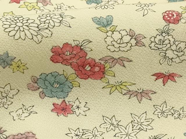 平和屋着物■上質な小紋 草花文 正絹 逸品 AABG1475sx