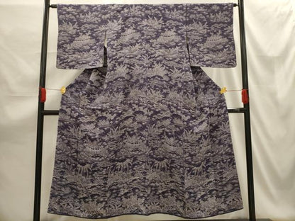 平和屋着物■訪問着 松竹梅風景文 正絹 逸品 AABG1479sx