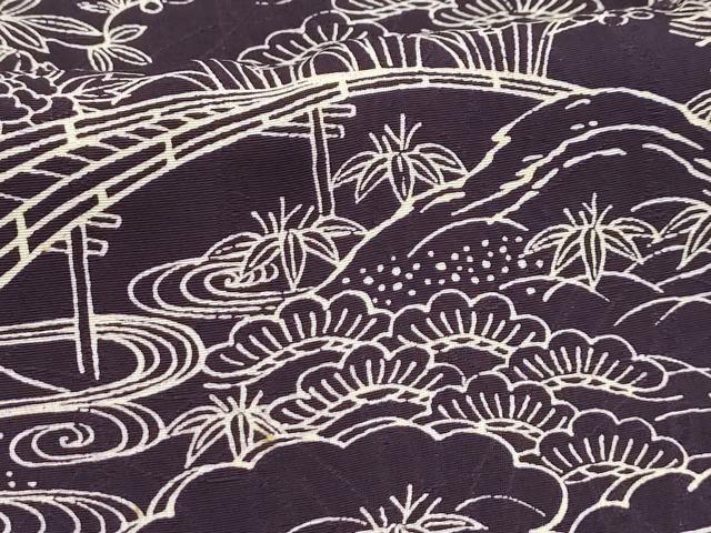 平和屋着物■訪問着 松竹梅風景文 正絹 逸品 AABG1479sx