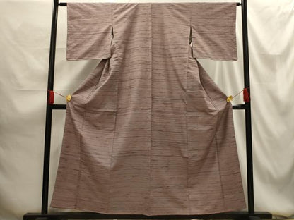 平和屋着物■上質な紬　横段文　正絹　逸品　AABG1485sx