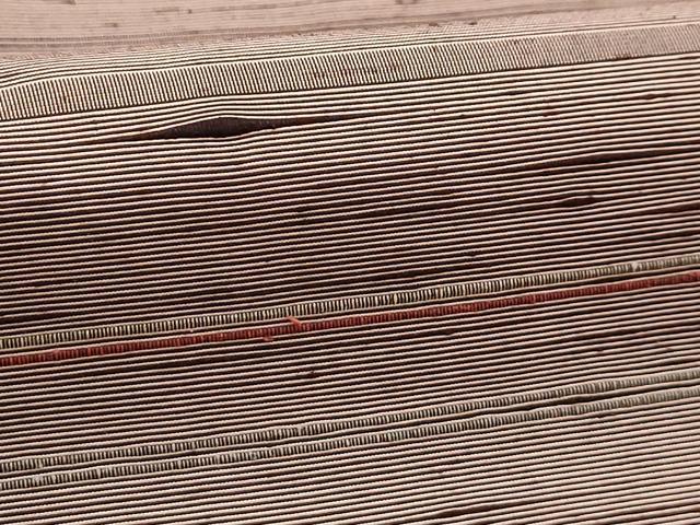 平和屋着物■上質な紬　横段文　正絹　逸品　AABG1485sx