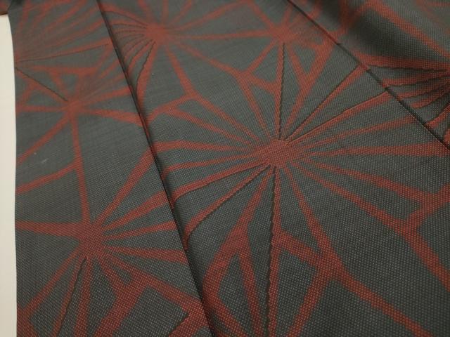 平和屋着物■本場大島紬　7マルキ　幾何学文　正絹　逸品　AABG1487sx