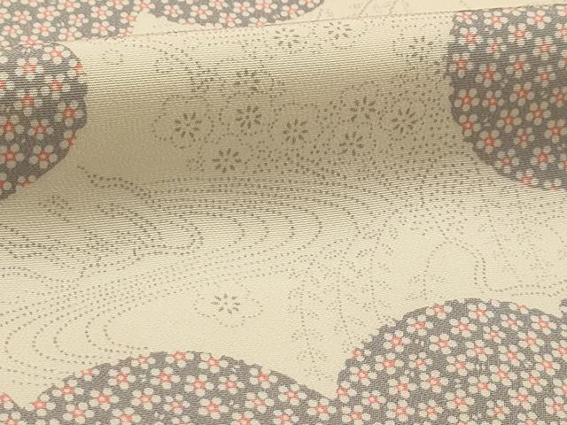 平和屋着物■上質な小紋 雲取花風景文 正絹 逸品 AABG1490sx