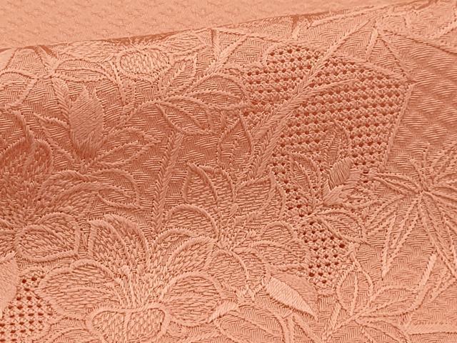 平和屋着物■中国三大刺繍 スワトウ刺繍 汕頭刺繍 無地絵羽訪問着 草花地紋 虹色 正絹 逸品 AABG1491sx