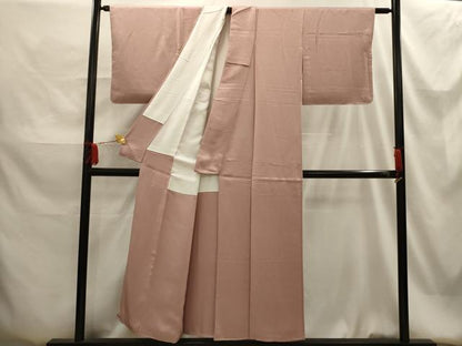 平和屋着物■上質な色無地 紗綾形花地紋 虹色 正絹 逸品 AABG1497sx