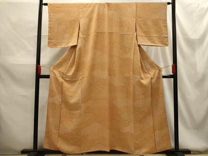 平和屋着物■上質な小紋 吉祥花文 正絹 逸品 AABG1508sx