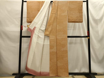 平和屋着物■上質な小紋 吉祥花文 正絹 逸品 AABG1508sx