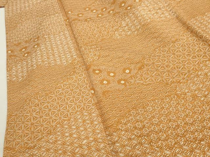 平和屋着物■上質な小紋 吉祥花文 正絹 逸品 AABG1508sx