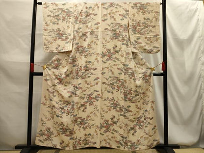 平和屋着物■上質な小紋 松竹梅風景文 正絹 逸品 AABG1511sx