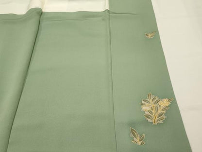 平和屋着物●青山みとも　訪問着　作家物　花鳥文　暈し染め　正絹　逸品　AABG1512sx