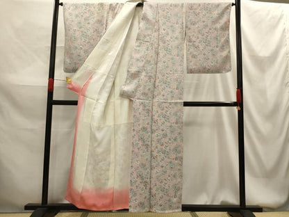 平和屋着物■上質な小紋 花陶器文 正絹 逸品 AABG1519sx