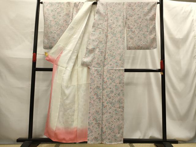 平和屋着物■上質な小紋 花陶器文 正絹 逸品 AABG1519sx