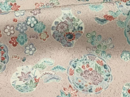 平和屋着物■上質な小紋 花陶器文 正絹 逸品 AABG1519sx