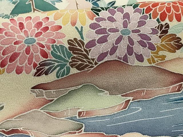 平和屋着物■豪華黒留袖　友禅　作家物　風景文　正絹　逸品　AABG1520sx