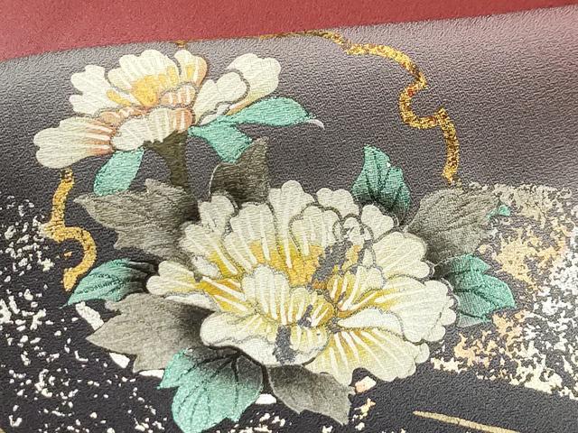 平和屋着物■訪問着　雪輪花文　暈し染め　金銀彩　正絹　逸品　AABG1525sx