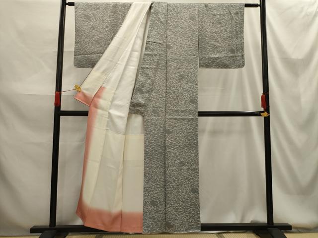 平和屋着物■上質な小紋 松葉文 正絹 逸品 AABG1526sx