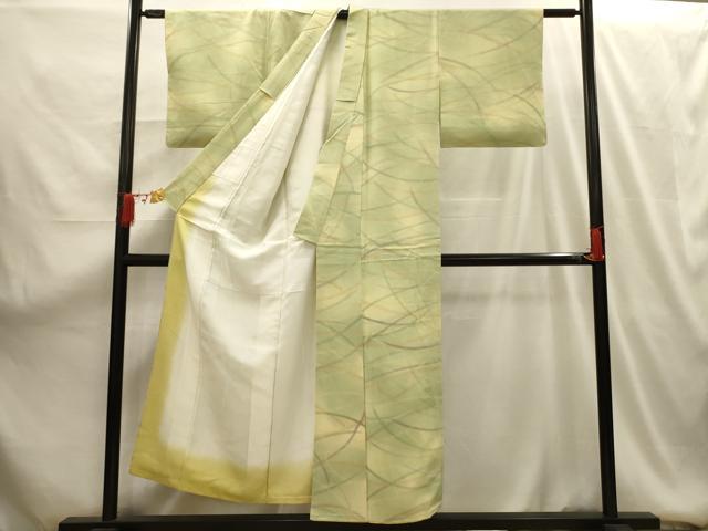 平和屋着物■上質な小紋 幾何学文様 暈し染め 正絹 逸品 AABG1534sx