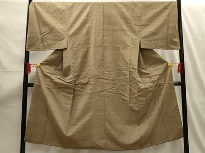 平和屋着物■男性　紬　薄香色　正絹　逸品　AABG1538sx
