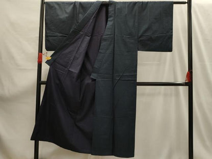 平和屋着物■男性　紬　幾何学文様　正絹　逸品　AABG1544sx