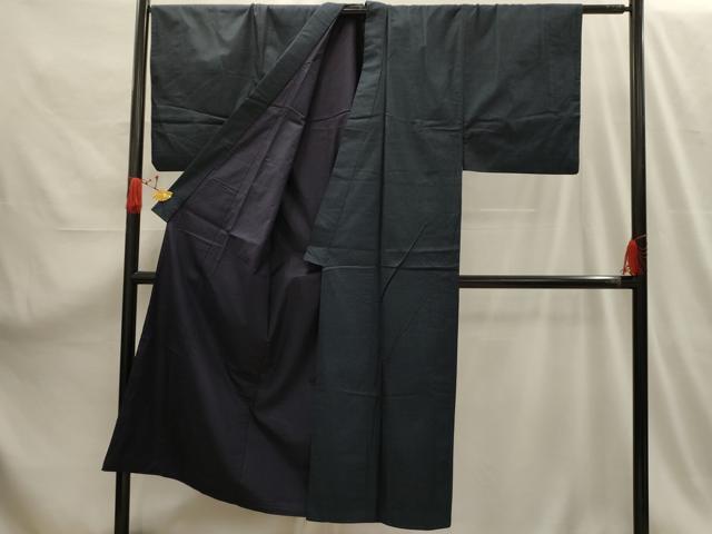 平和屋着物■男性　紬　幾何学文様　正絹　逸品　AABG1544sx