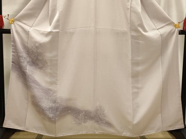 平和屋着物■訪問着 松竹梅立波風景文 暈し染め 正絹 逸品 AABG1546sx