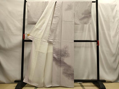 平和屋着物■訪問着 松竹梅立波風景文 暈し染め 正絹 逸品 AABG1546sx