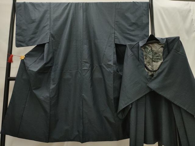平和屋着物■男性 本場大島紬 アンサンブル 間道 正絹 逸品 AABG1563sx