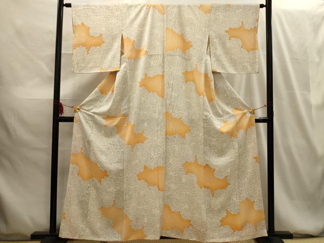 平和屋着物■上質な小紋 乱菊 正絹 逸品 AABG1580sx