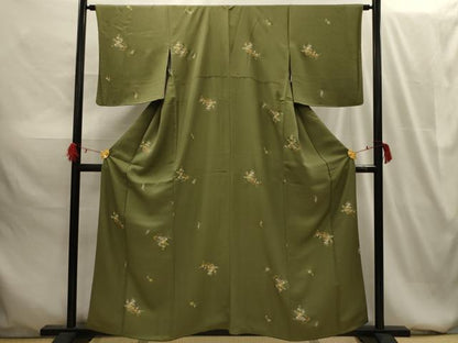 平和屋着物■上質な小紋 花車文 金彩 正絹 逸品 AABG1582sx