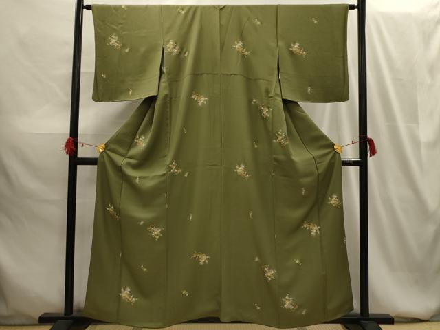 平和屋着物■上質な小紋 花車文 金彩 正絹 逸品 AABG1582sx