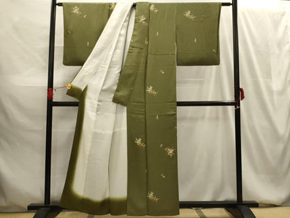 平和屋着物■上質な小紋 花車文 金彩 正絹 逸品 AABG1582sx