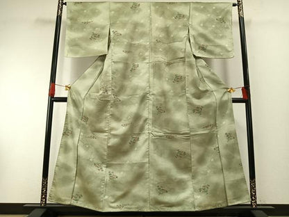 平和屋着物■小紋　扇面花文　暈し染め　洗える着物　AABG1622fy