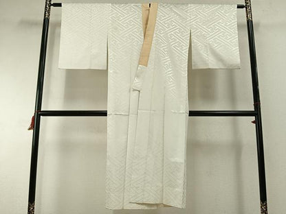 平和屋着物■長襦袢　無双仕立て　紗綾形地紋　正絹　逸品　AABG1625fy
