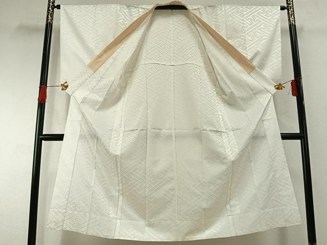 平和屋着物■長襦袢　無双仕立て　紗綾形地紋　正絹　逸品　AABG1625fy
