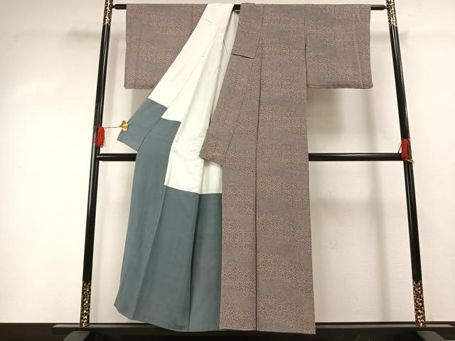 平和屋着物■上質な小紋 花尽くし 正絹 逸品 AABG1667fy