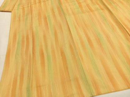 平和屋着物■上質な小紋 よろけ縞 暈し染め 正絹 逸品 AABG1671fy