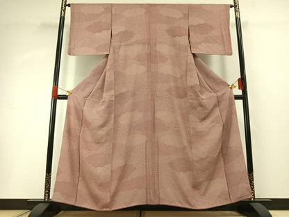 平和屋着物■江戸小紋 雲取り文 正絹 逸品 AABG1705fy