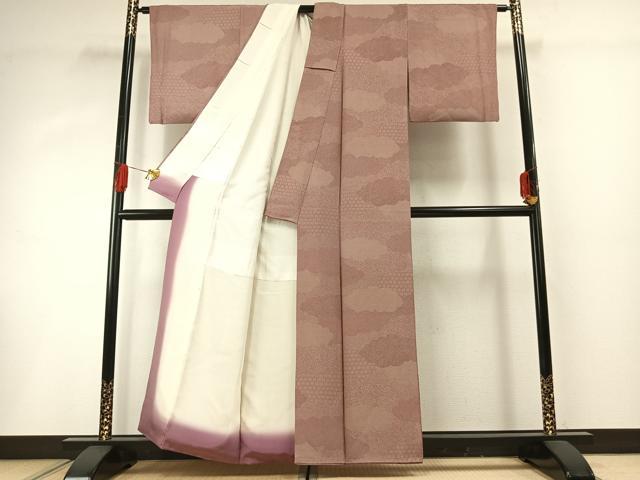 平和屋着物■江戸小紋 雲取り文 正絹 逸品 AABG1705fy
