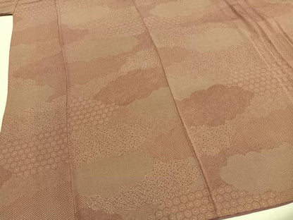 平和屋着物■江戸小紋 雲取り文 正絹 逸品 AABG1705fy