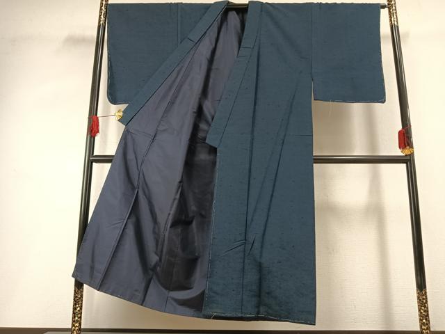 平和屋着物■男性　紬　褐返色　正絹　逸品　AABG1713fy