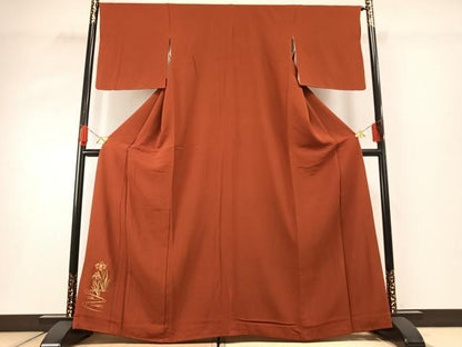 平和屋着物■色留訪問着 草花文 金銀彩 正絹 逸品 AABG1719fy