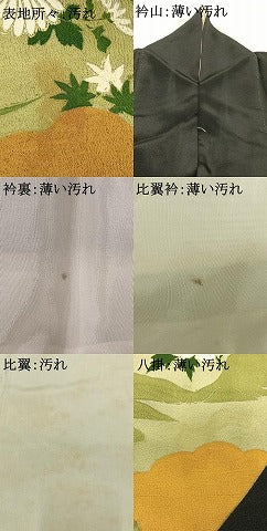 平和屋着物■豪華黒留袖　駒刺繍　花鳥文　金糸　金彩　正絹　逸品　AABG1724fy