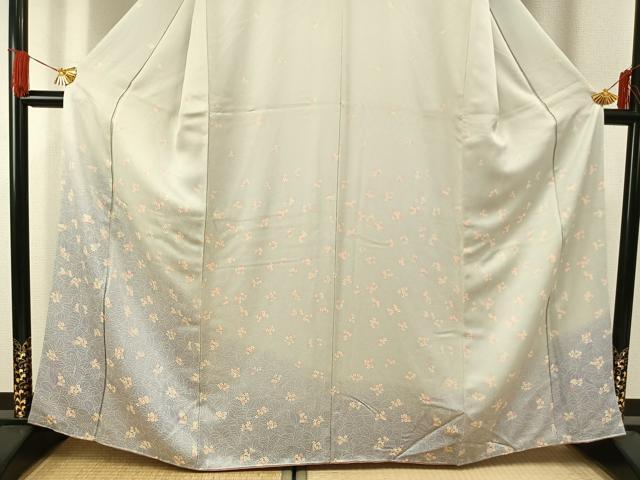 平和屋着物■訪問着 草花文 暈し染め 正絹 逸品 AABG1734fy